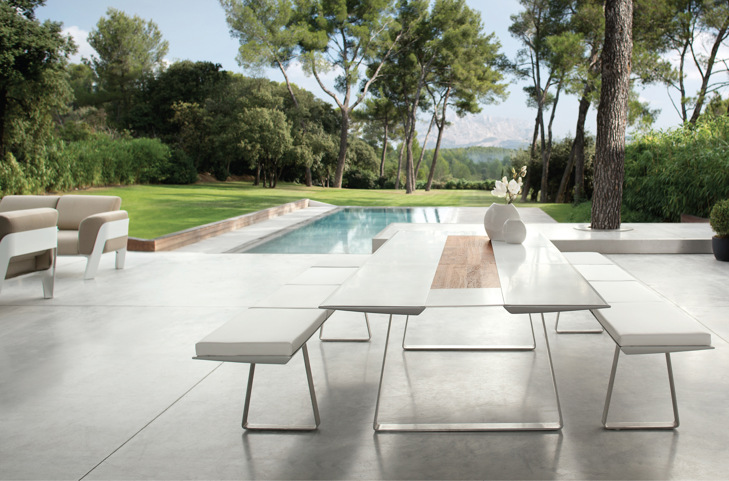 table de jardin aluminium extensible