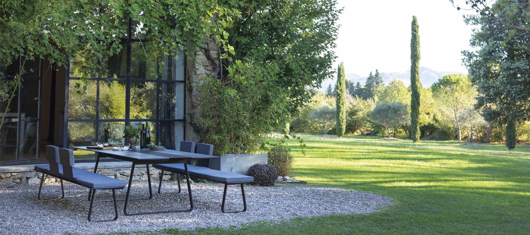 table de jardin aluminium extensible