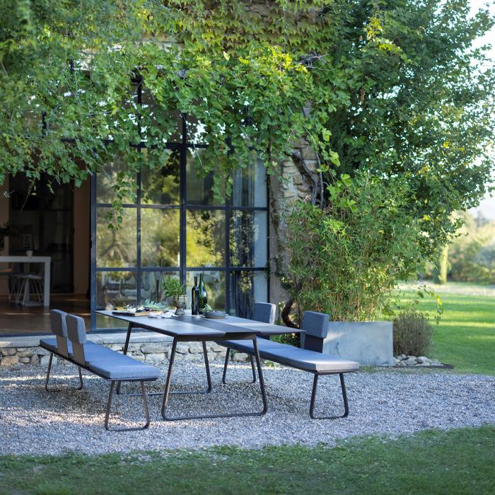 table de jardin aluminium extensible